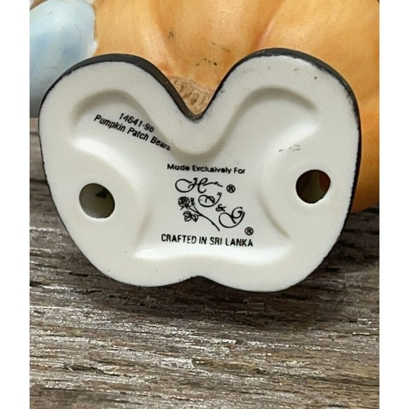 Vintage Halloween Home Interiors  Pumpkin Patch Bears Set Kitschy Great Gift - Picture 8 of 9